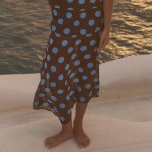 *SOLD* Zara Asymmetrical Polka Dot Sheer Skirt